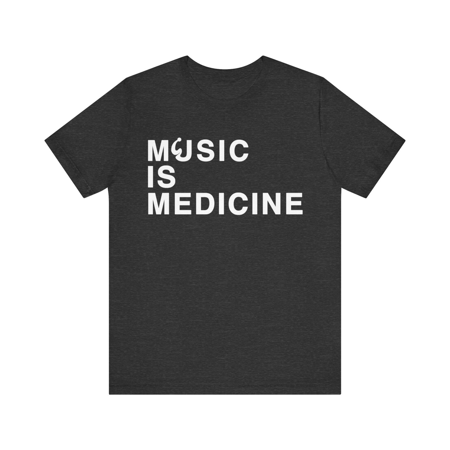 Music Is Medicine Unisex Jersey Short Sleeve Tee