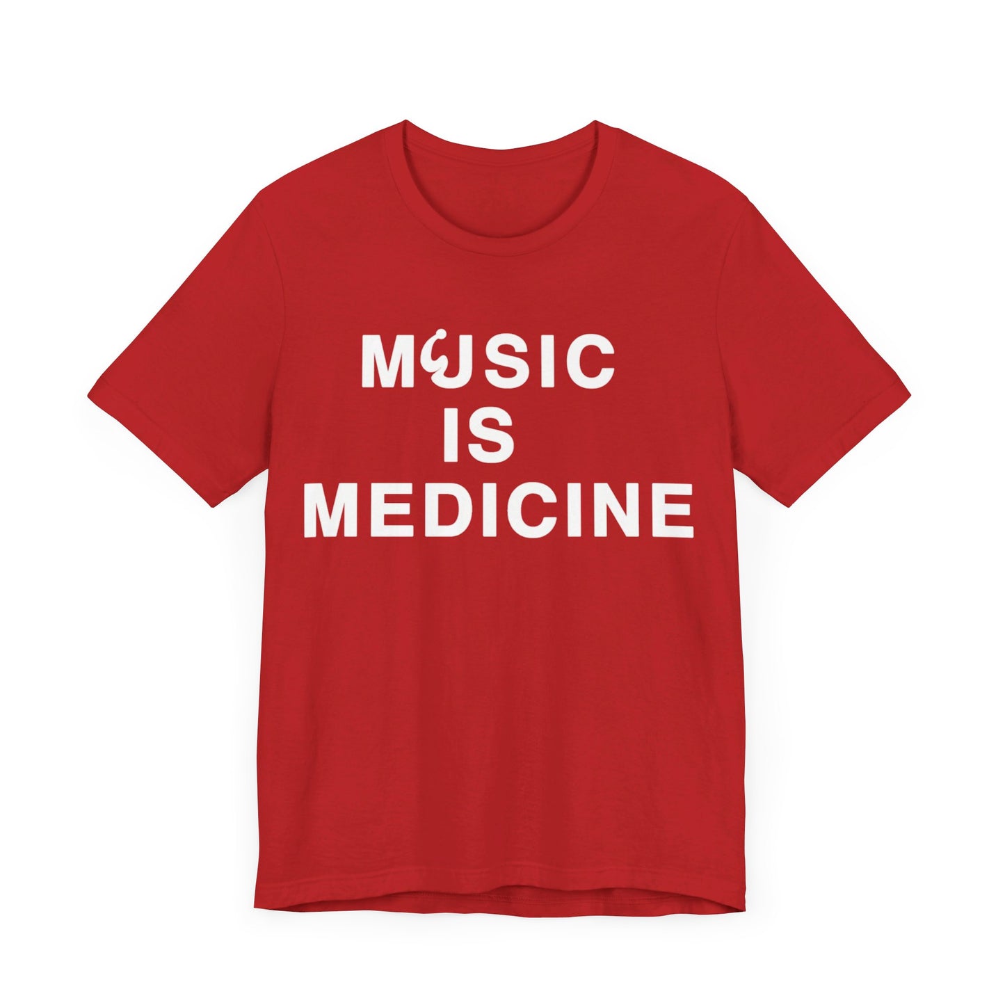 Music Is Medicine Unisex Jersey Short Sleeve Tee