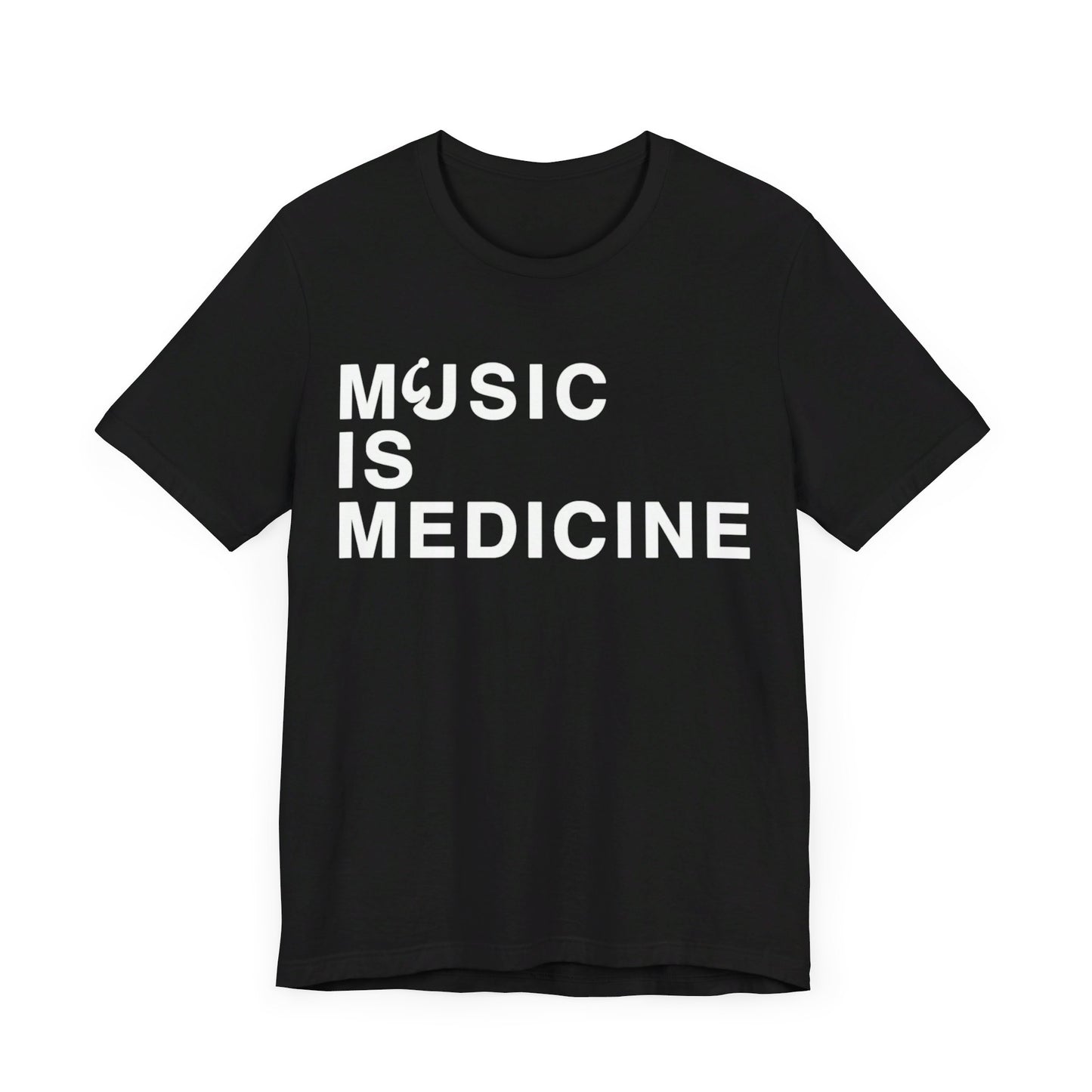 Music Is Medicine Unisex Jersey Short Sleeve Tee