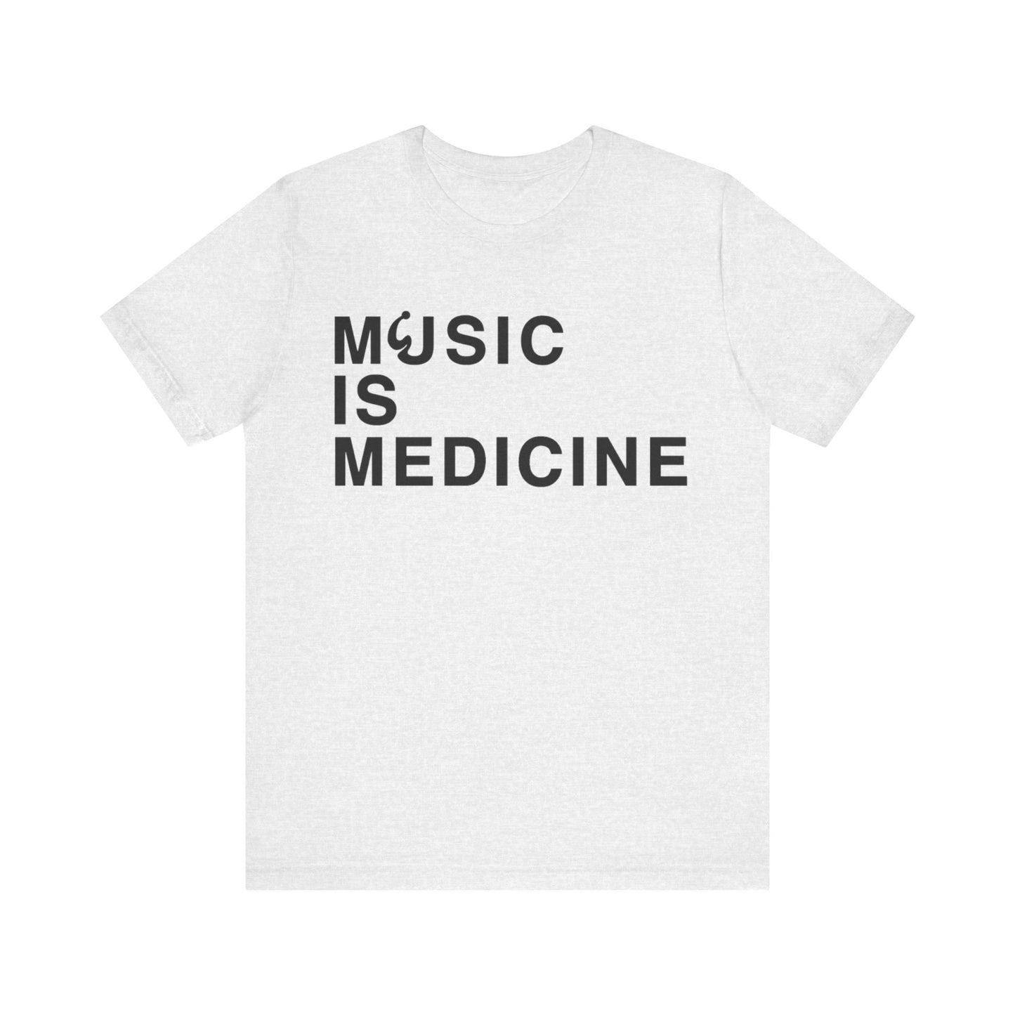 Music Is Medicine Unisex Jersey Short Sleeve Tee