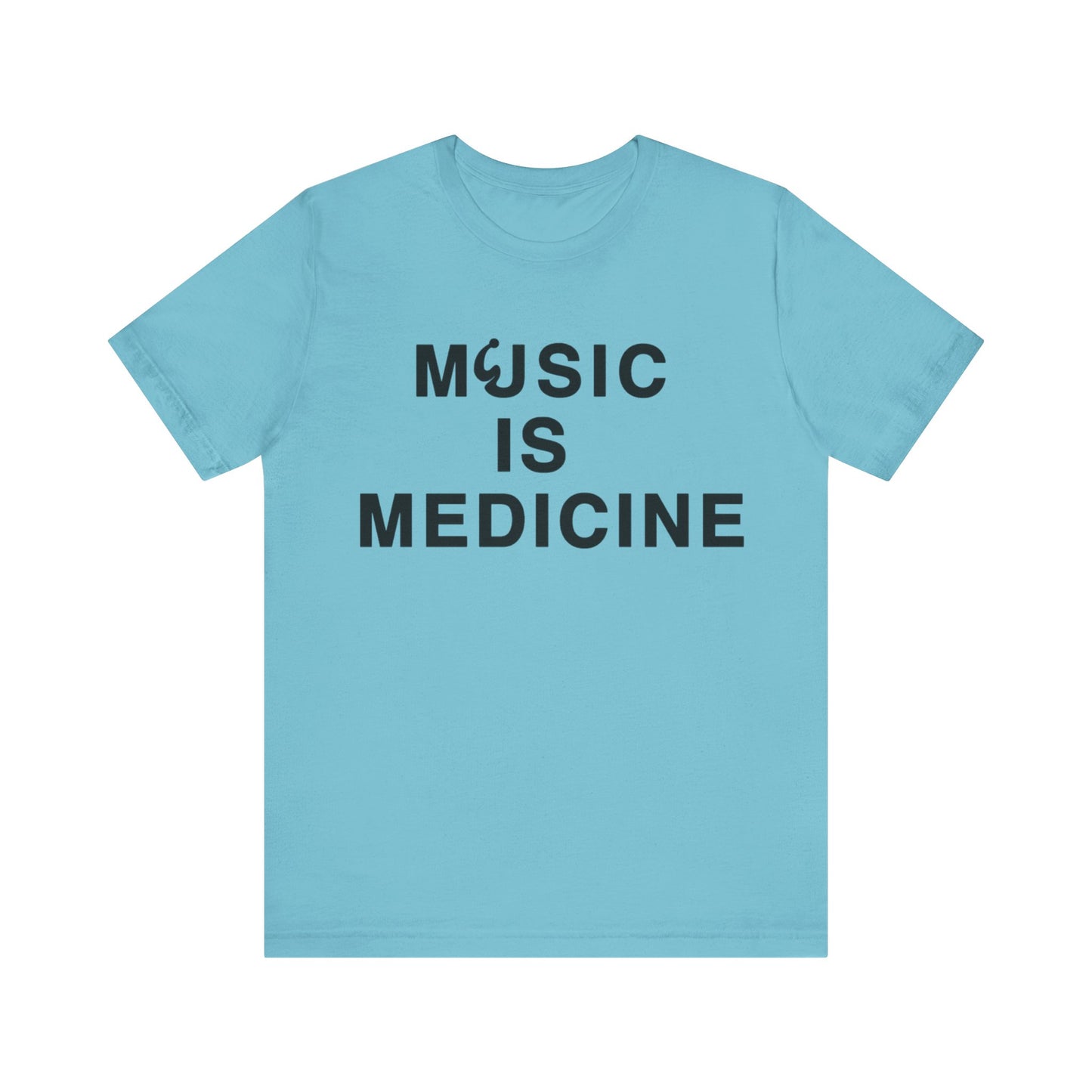 Music Is Medicine Unisex Jersey Short Sleeve Tee