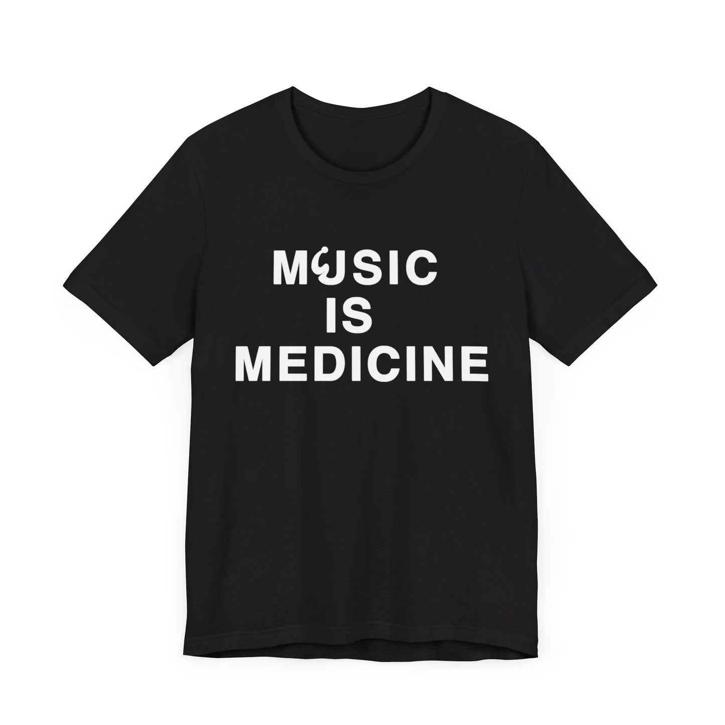 Music Is Medicine Unisex Jersey Short Sleeve Tee