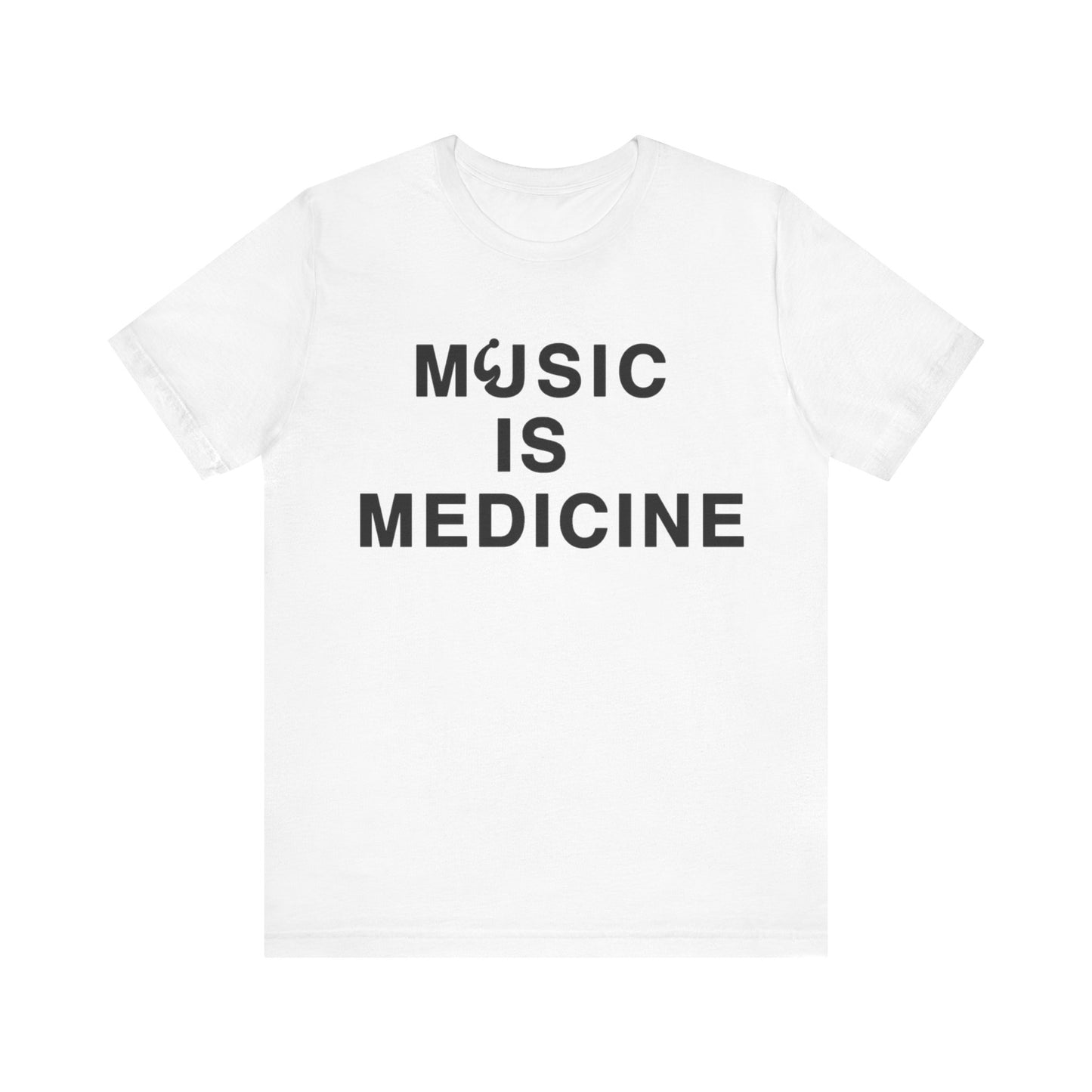 Music Is Medicine Unisex Jersey Short Sleeve Tee