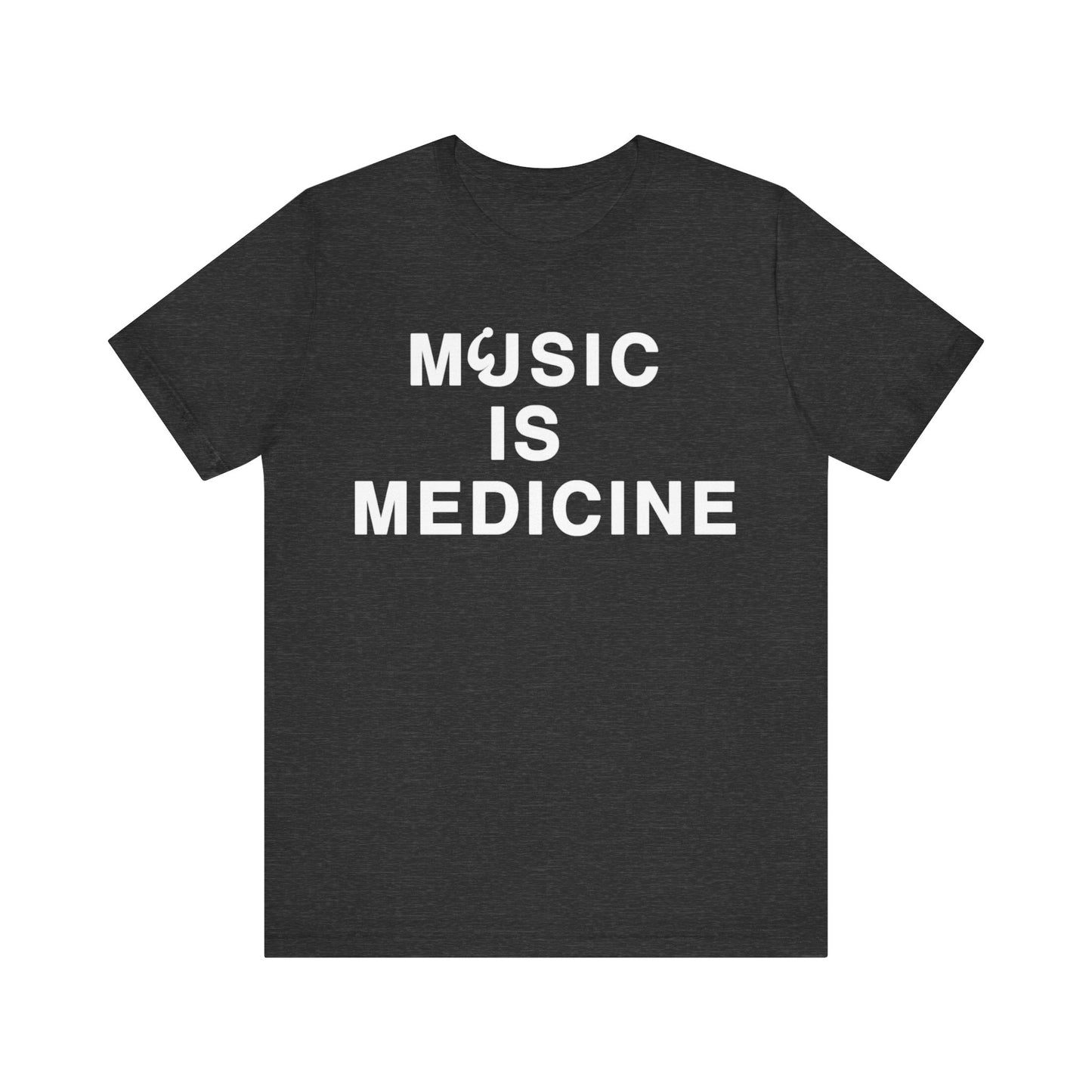 Music Is Medicine Unisex Jersey Short Sleeve Tee