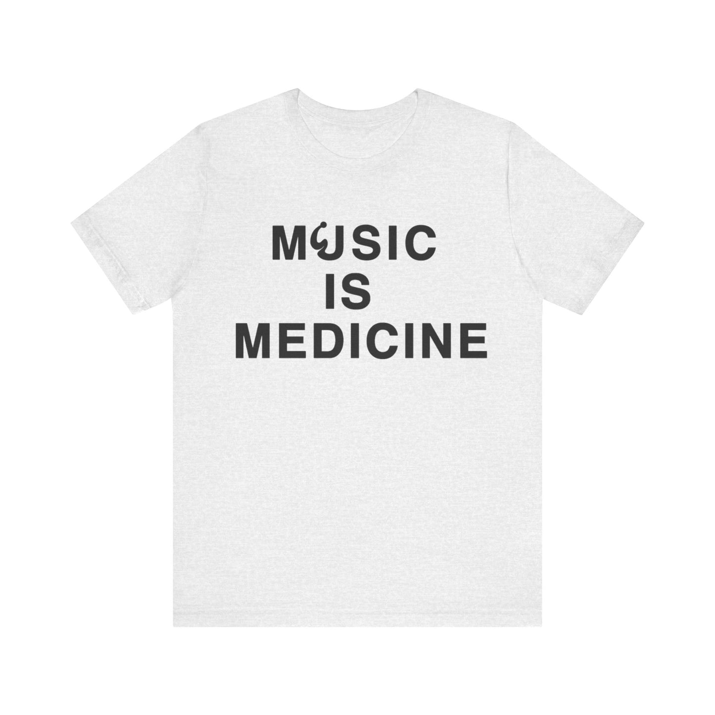 Music Is Medicine Unisex Jersey Short Sleeve Tee