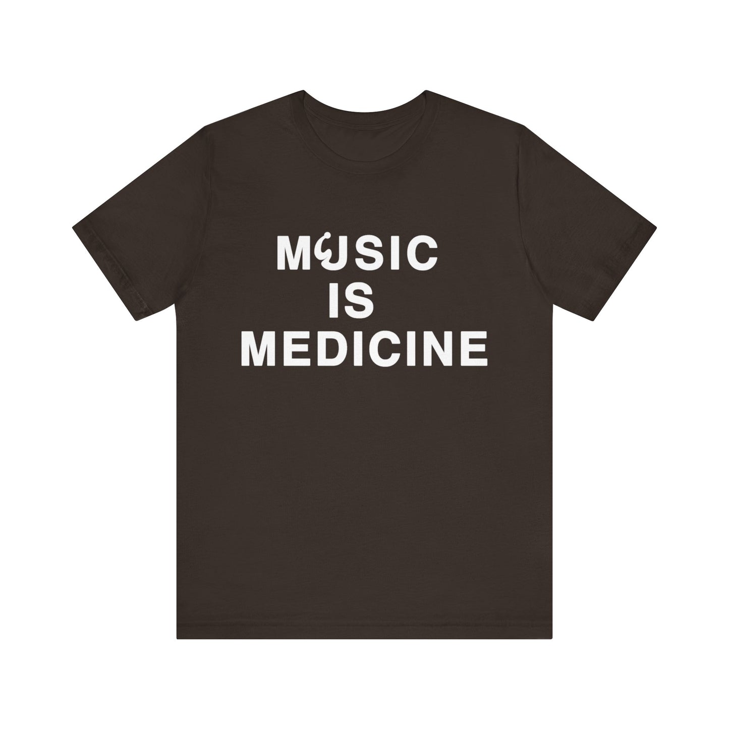 Music Is Medicine Unisex Jersey Short Sleeve Tee