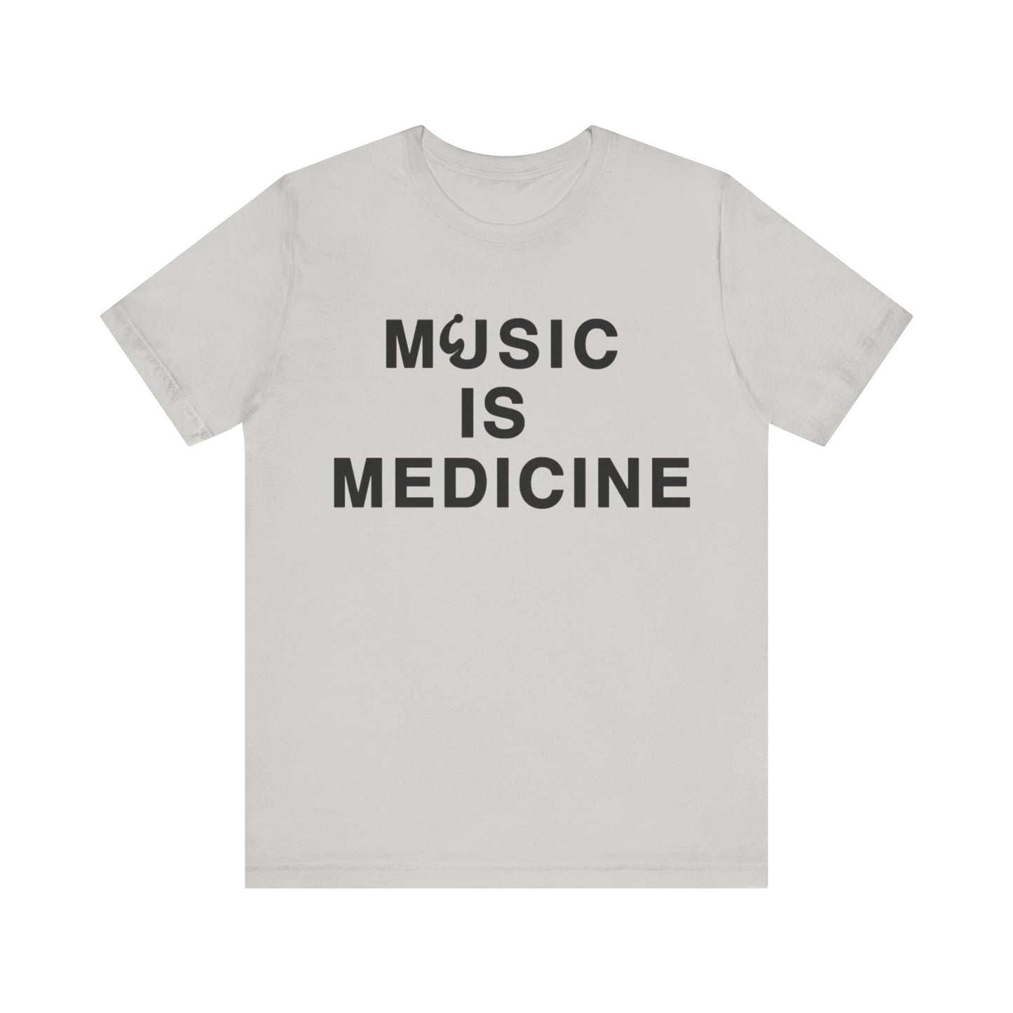 Music Is Medicine Unisex Jersey Short Sleeve Tee