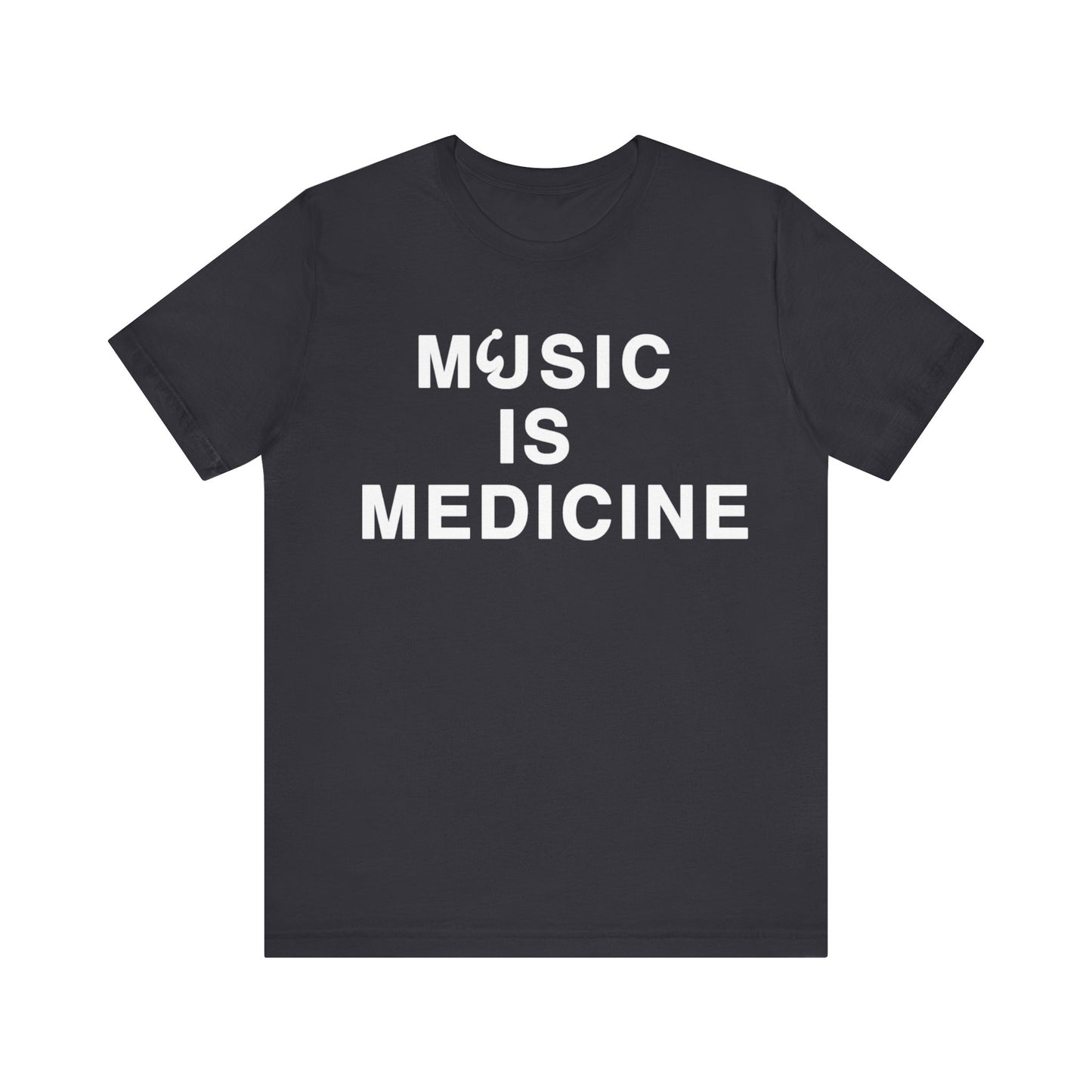 Music Is Medicine Unisex Jersey Short Sleeve Tee