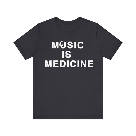 Music Is Medicine Unisex Jersey Short Sleeve Tee