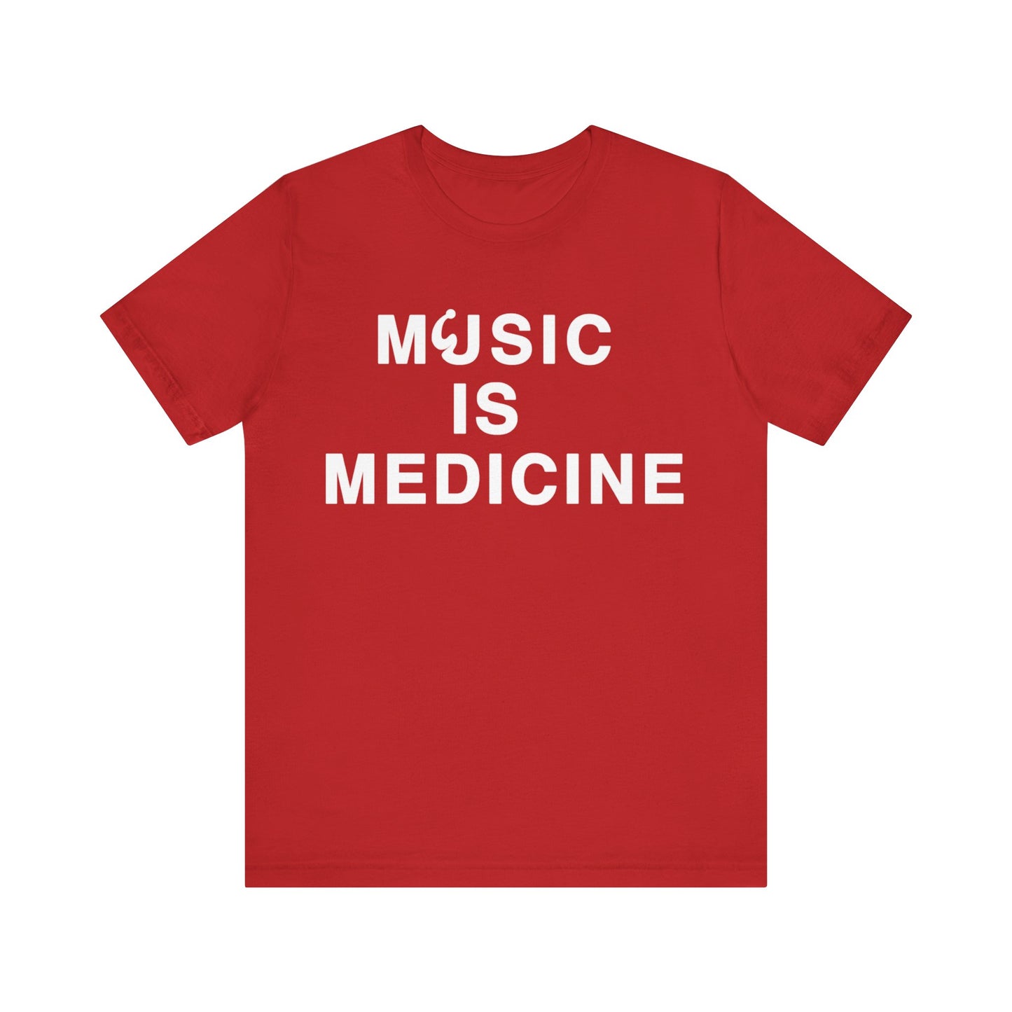 Music Is Medicine Unisex Jersey Short Sleeve Tee