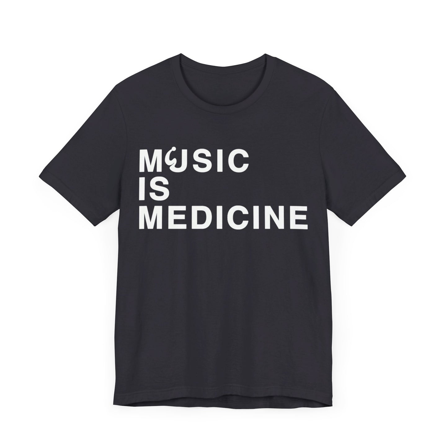 Music Is Medicine Unisex Jersey Short Sleeve Tee