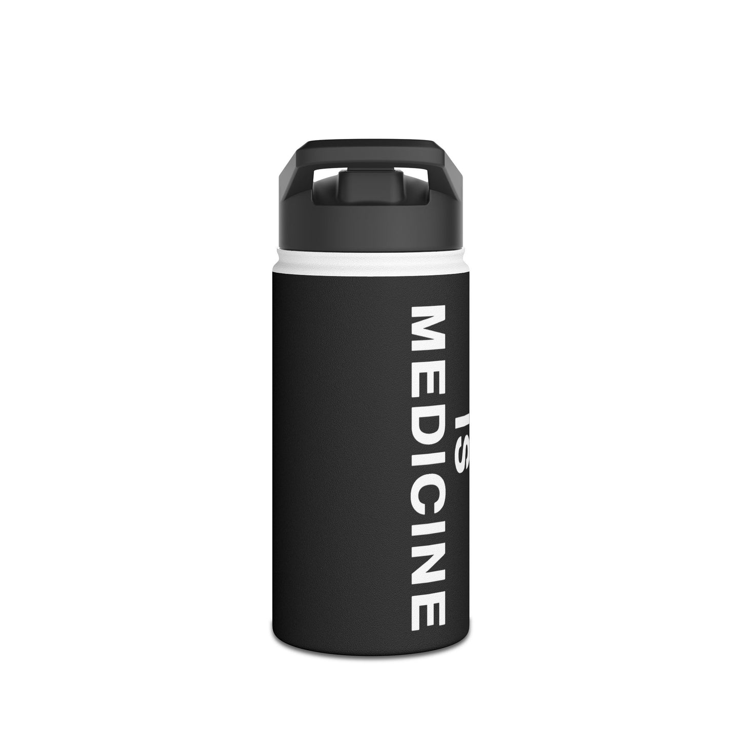 Music Is Medicine Stainless Steel Water Bottle, Standard Lid