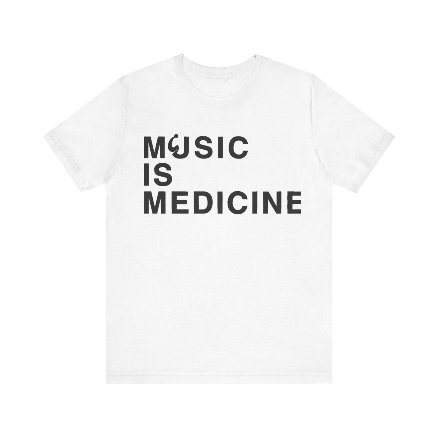 Music Is Medicine Unisex Jersey Short Sleeve Tee