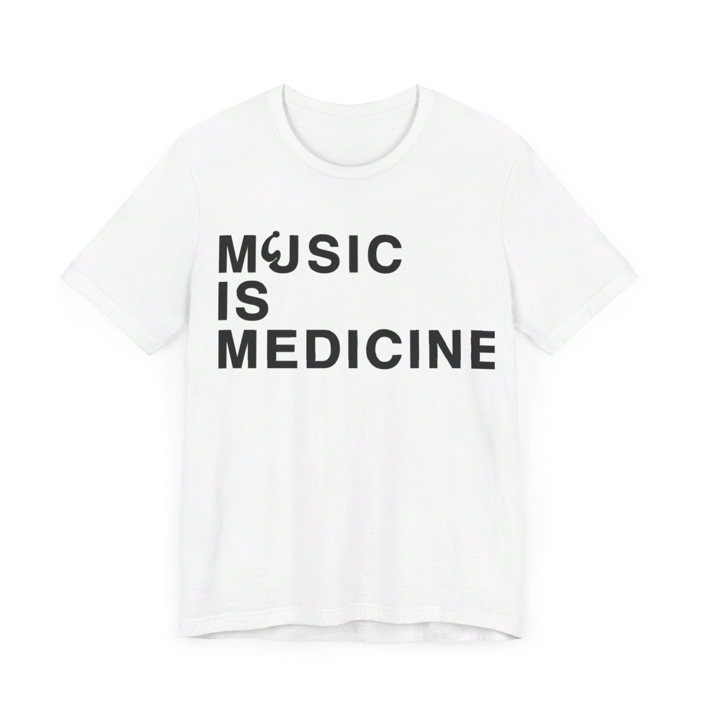 Music Is Medicine Unisex Jersey Short Sleeve Tee