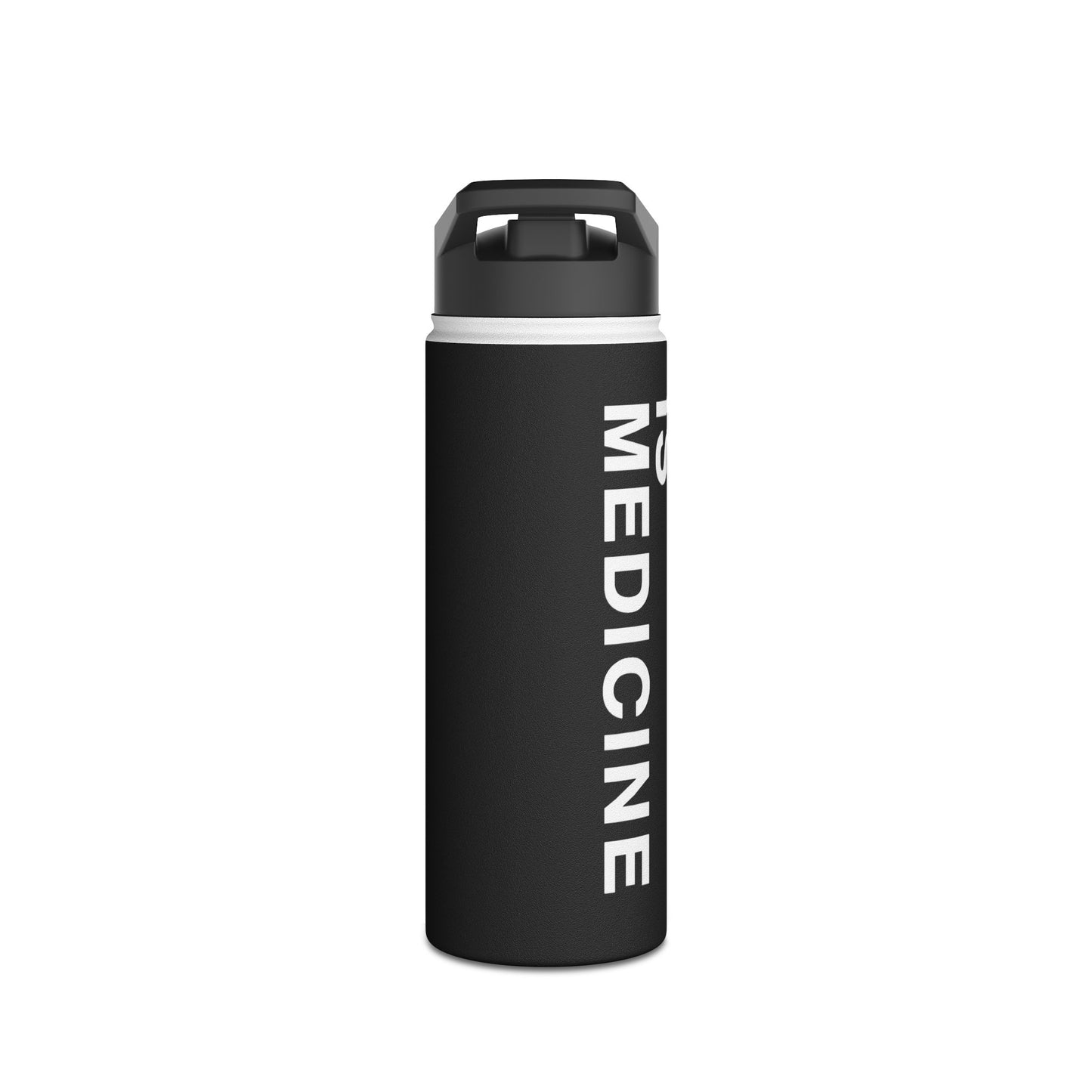 Music Is Medicine Stainless Steel Water Bottle, Standard Lid