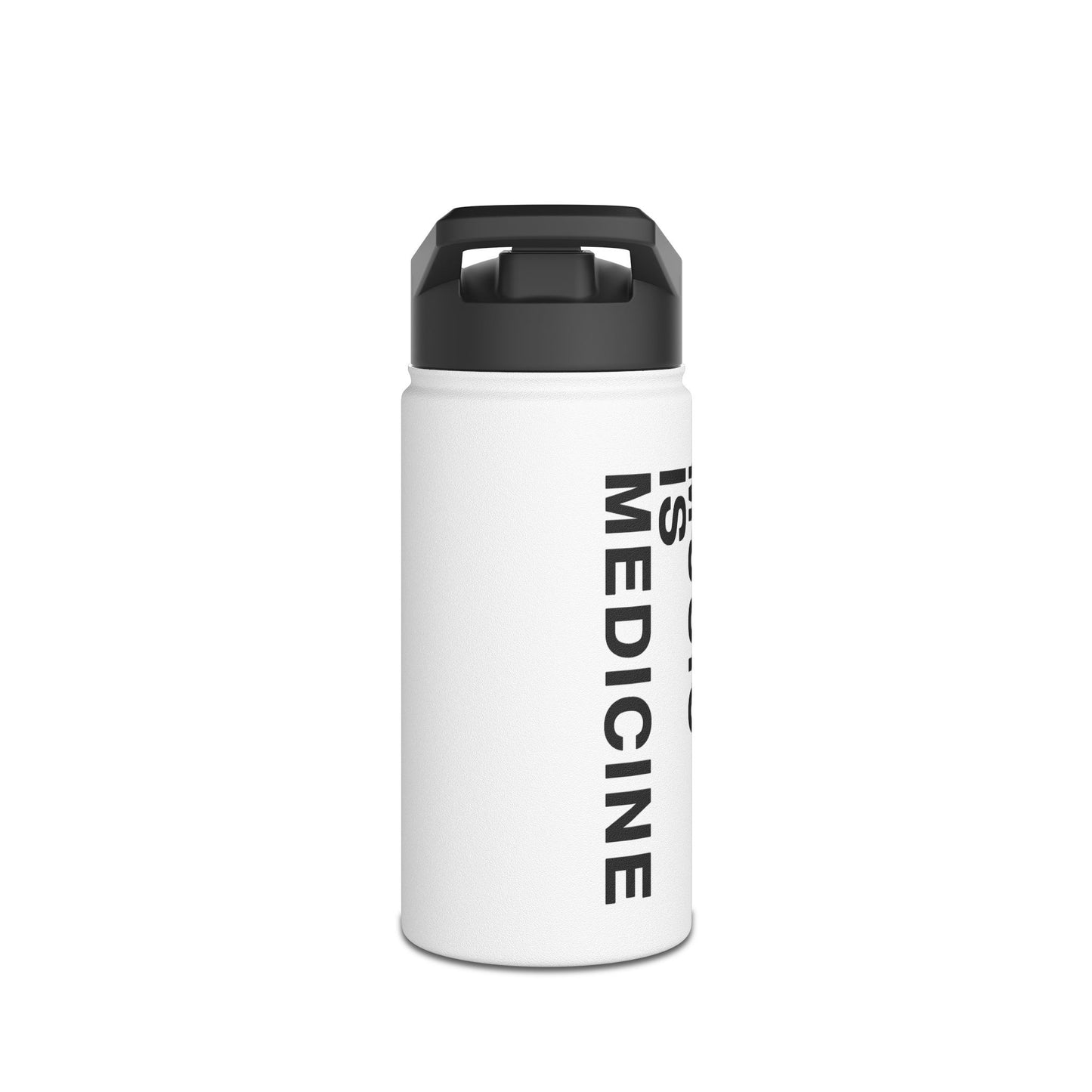 Music Is Medicine Stainless Steel Water Bottle, Standard Lid