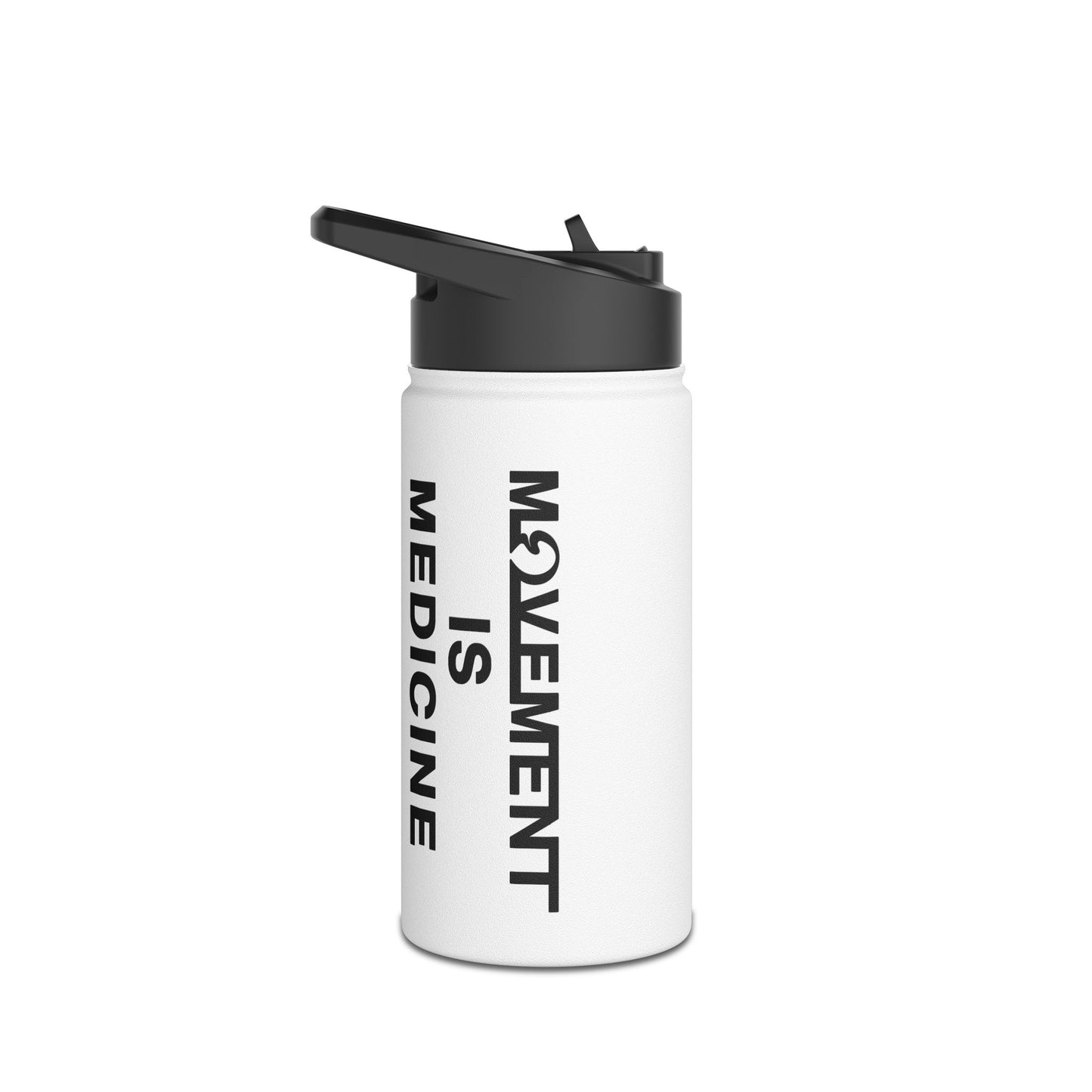 Movement is Medicine Stainless Steel Water Bottle, Standard Lid