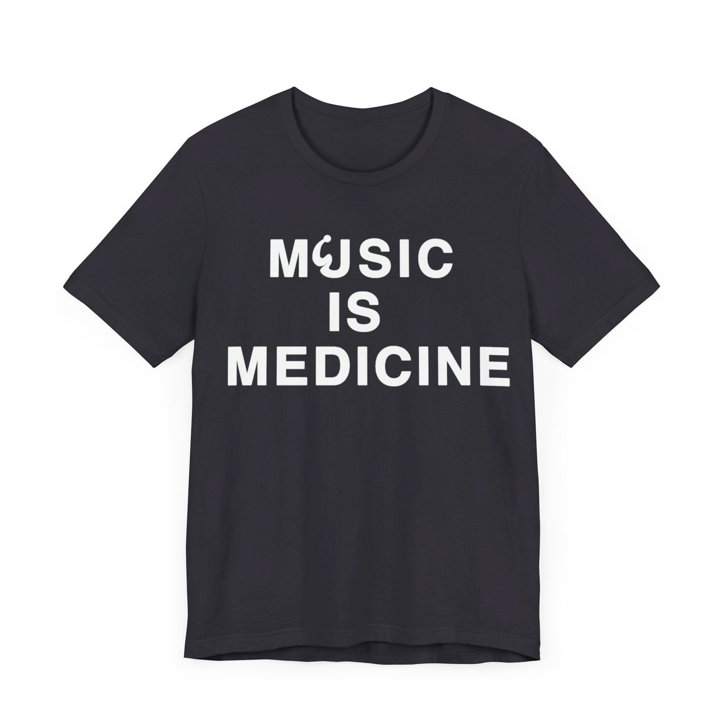 Music Is Medicine Unisex Jersey Short Sleeve Tee