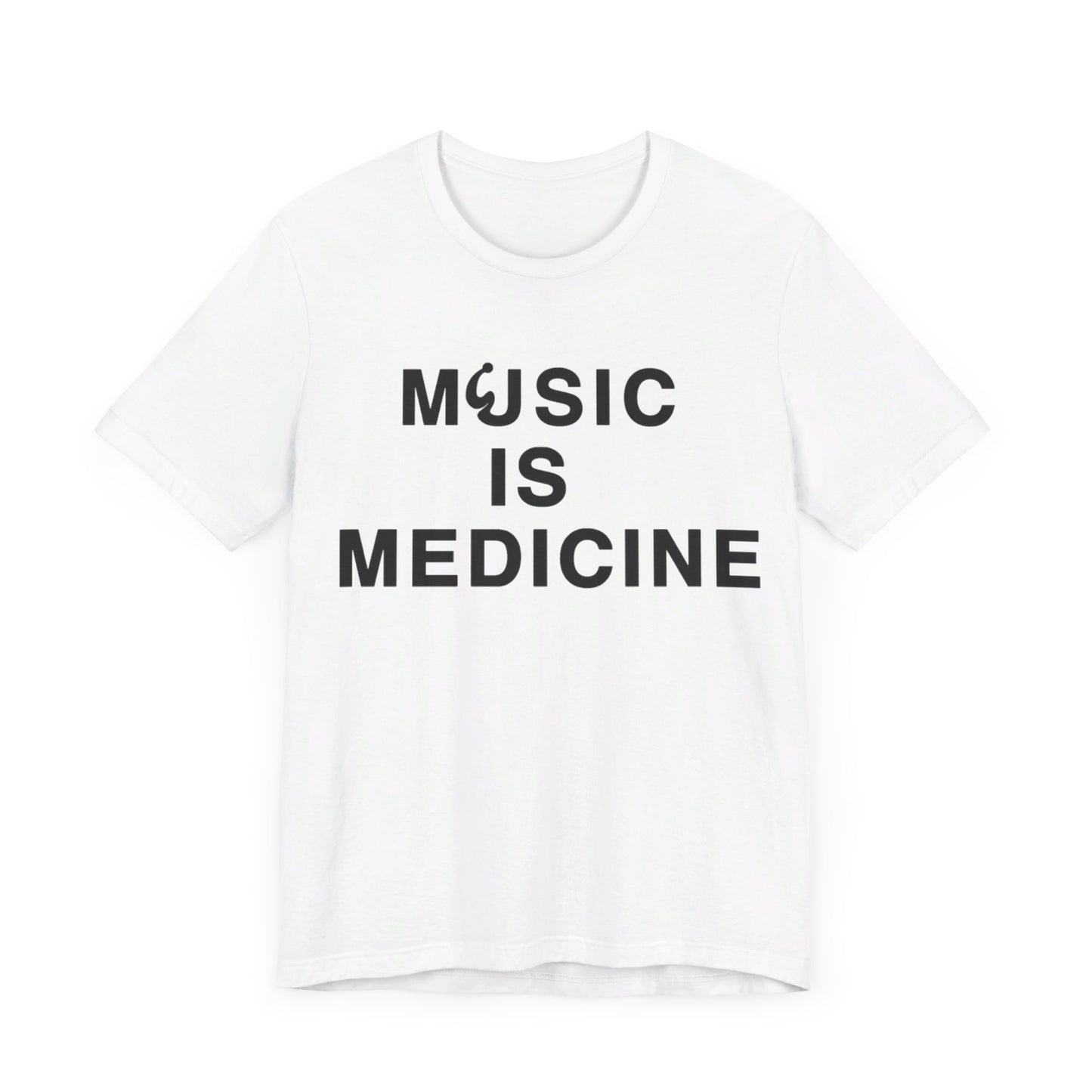 Music Is Medicine Unisex Jersey Short Sleeve Tee